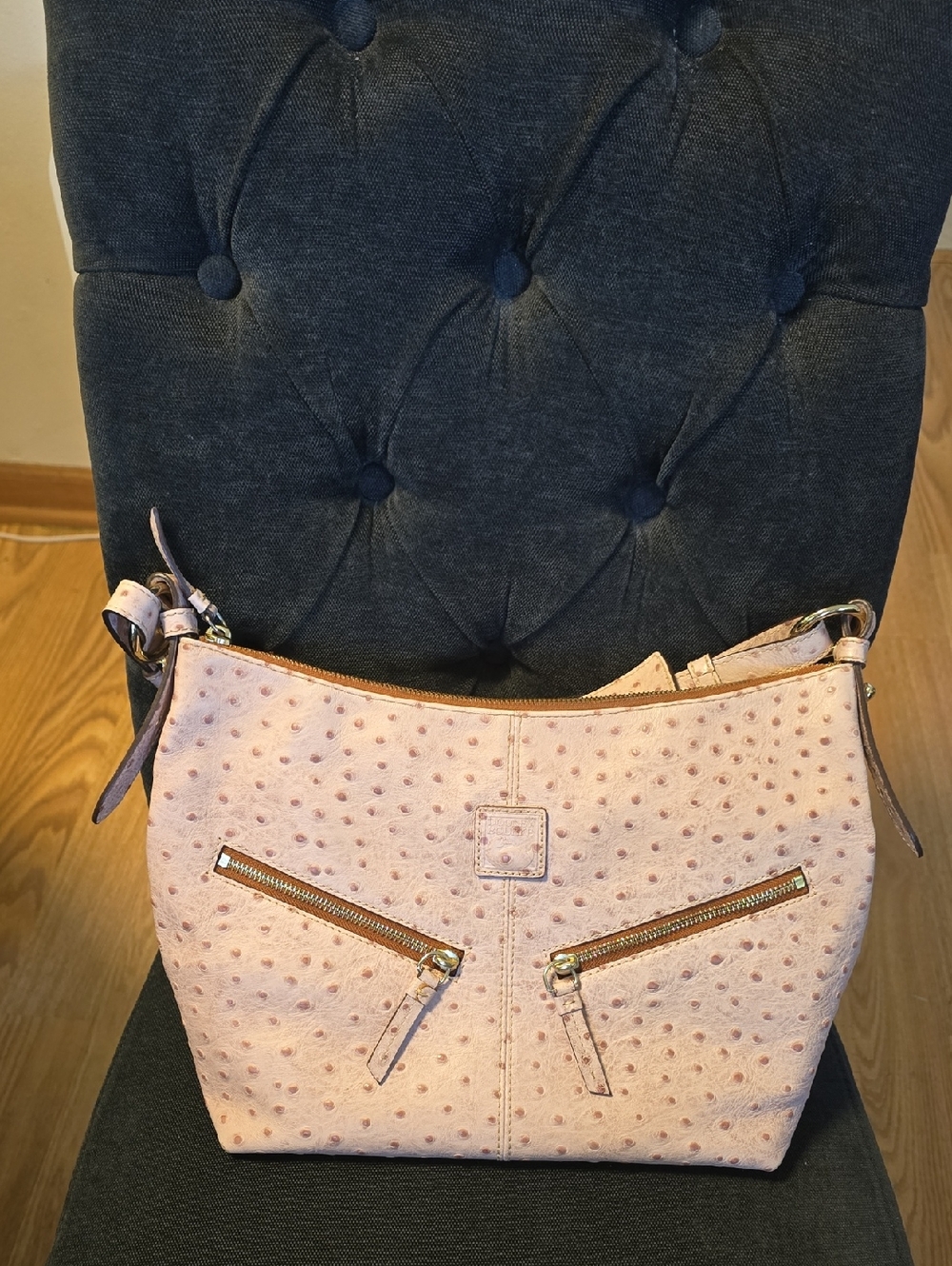 Dooney & Bourke Pink  Ostrich Shoulder Bag